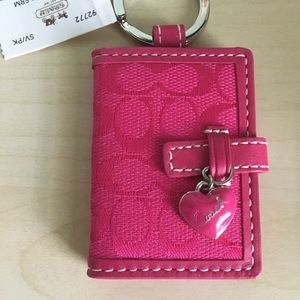 Coach signature key chain